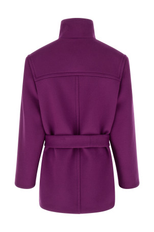 Double-face wool coat Purple