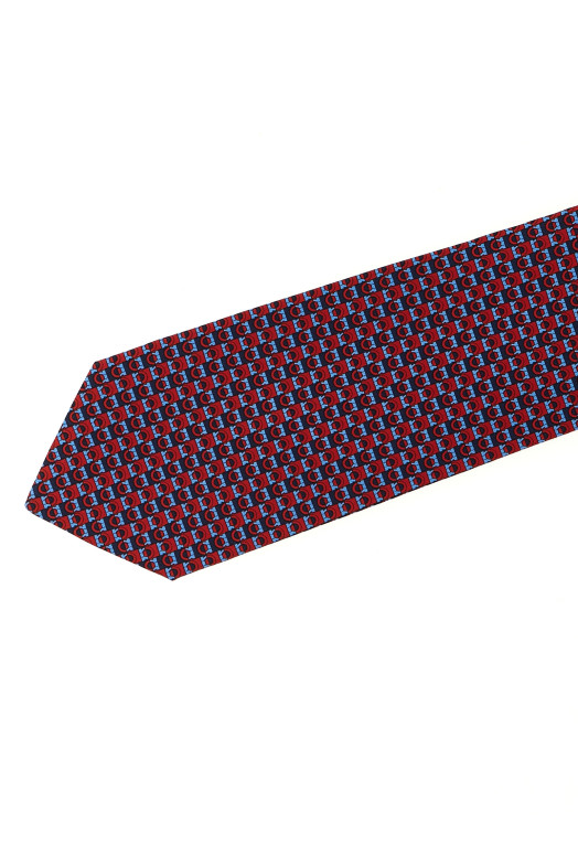 FERRAGAMO 'Gancini' принт галстук Разноцветный 788903FBLUROSSO