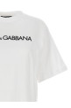 Футболка с логотипом, белая DOLCE & GABBANA F8U10TG7H4PW0800