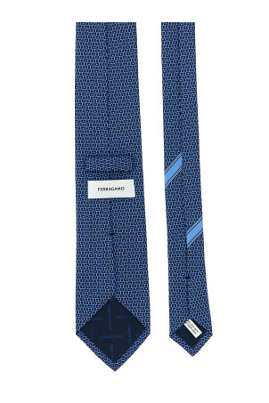 Галстук с принтом «Gancini» Синий 789048FBLUSCURO