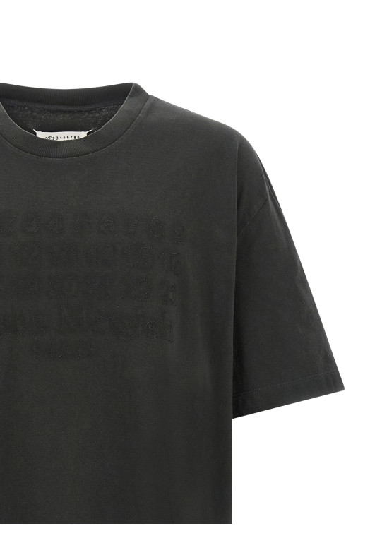 Футболка с логотипом, черная MAISON MARGIELA S50GC0705S24567855