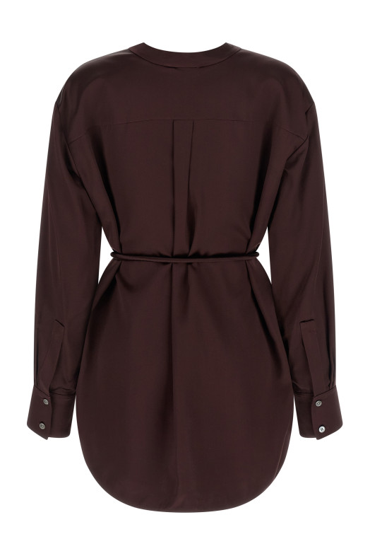 Атласная блузка бордо TORY BURCH 176405600