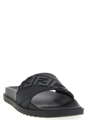 Logo band slides Black