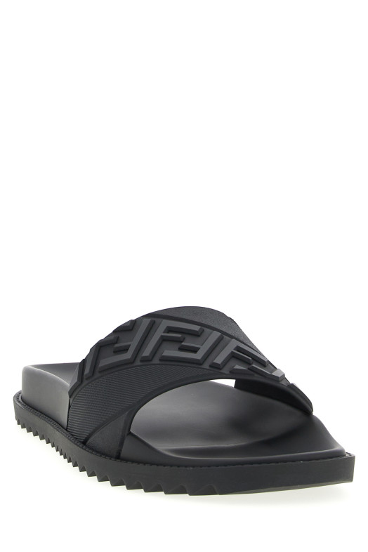 Logo band slides Black