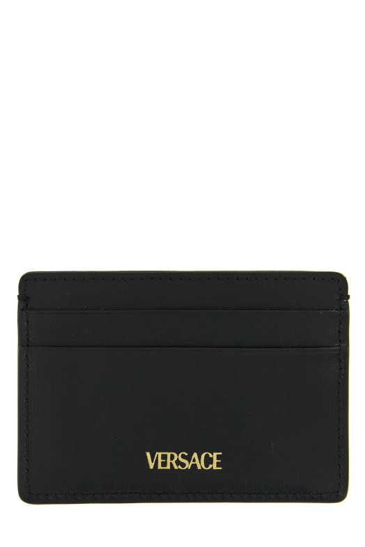 'V Logo' card holder Black