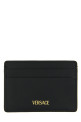 'V Logo' card holder Black