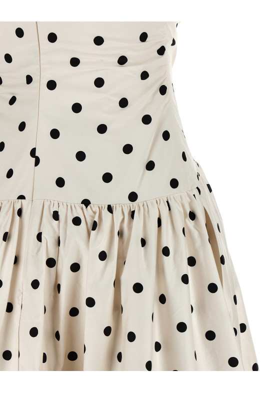 Платье «Cream Polka Dot Cotton Midi» Черно-серое RS26209MCCREAM