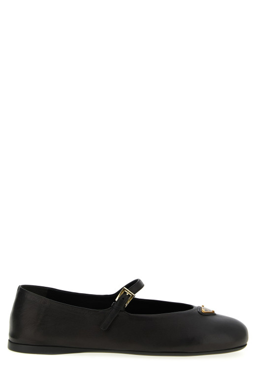 Nappa ballet flats Black