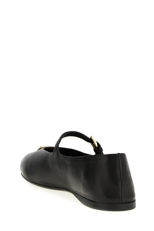 Nappa ballet flats Black