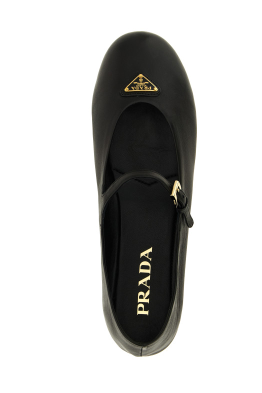 Nappa ballet flats Black