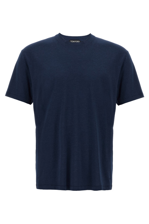 Logo embroidery t-shirt Blue