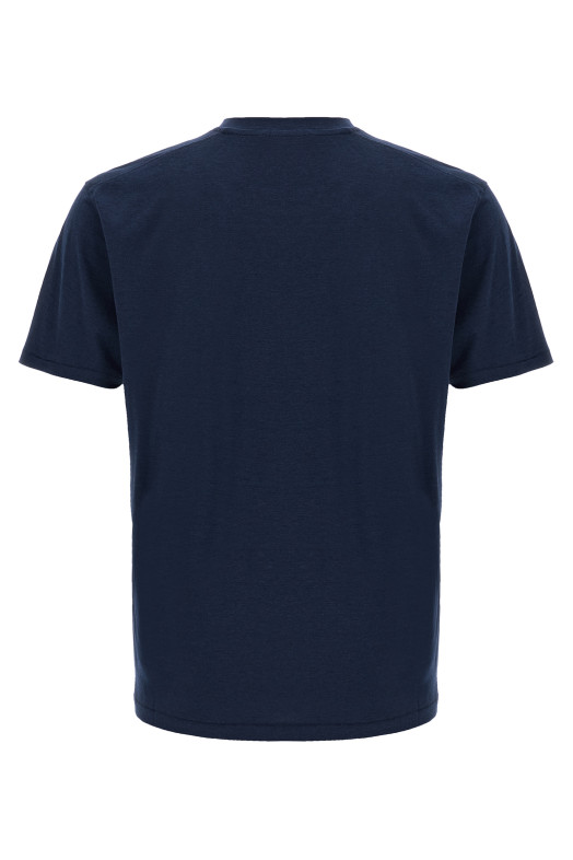 Logo embroidery t-shirt Blue