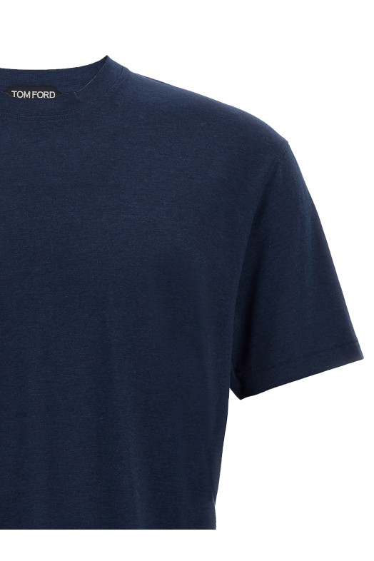 Logo embroidery t-shirt Blue