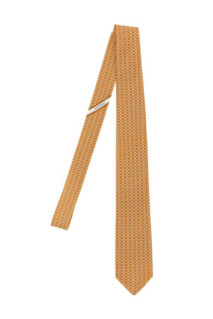 Галстук с принтом «Gancini», оранжевый 788908FARANCIO