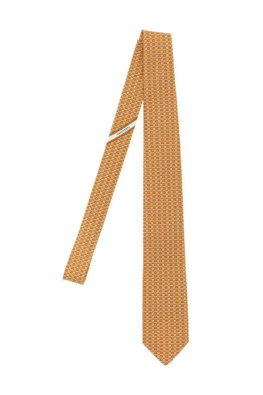 Галстук с принтом «Gancini», оранжевый 788908FARANCIO