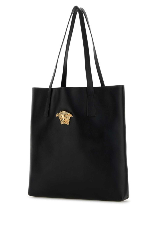 Черная кожаная сумка для покупок VERSACE (10200041A14675)