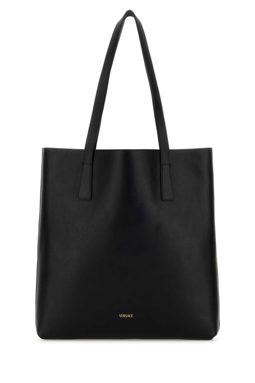 Черная кожаная сумка для покупок VERSACE (10200041A14675)