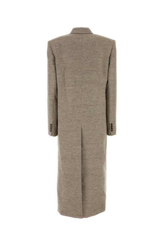 Melange cappuccino silk blend coat Beige MAGDA BUTRYM (185925)