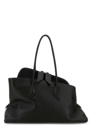 Black leather medium La Passeggiata shoulder bag White THE ATTICO (250WAH00054LBT019AA)