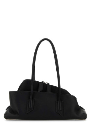 Black leather small La Passeggiata shoulder bag White THE ATTICO (250WAH00058LBT019AA)