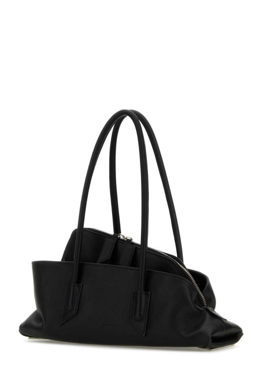 Black leather small La Passeggiata shoulder bag White THE ATTICO (250WAH00058LBT019AA)