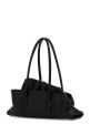 Black leather small La Passeggiata shoulder bag White THE ATTICO (250WAH00058LBT019AA)