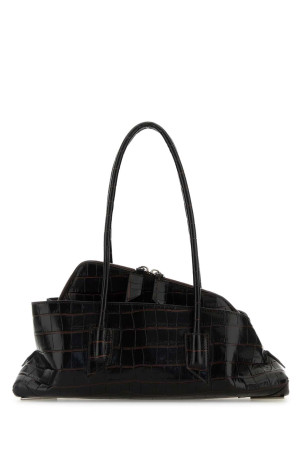 Темно-коричнева шкіряна маленька сумочка La Passeggiata THE ATTICO (251WAH00058LBT021PR)