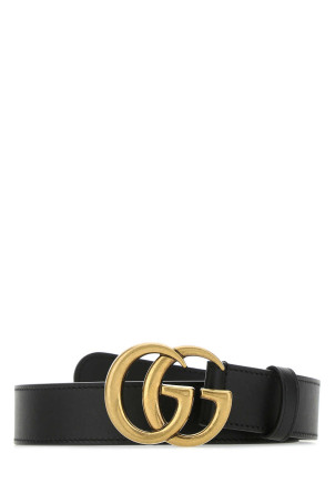 Black leather belt Black GUCCI (414516AP00T)