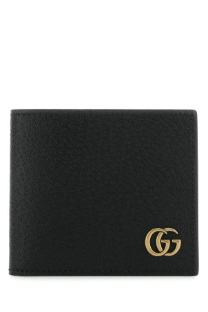 Black leather GG Marmont wallet Black GUCCI (428726DJ20T)