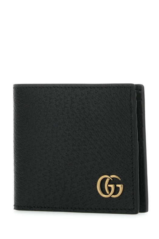 Black leather GG Marmont wallet Black GUCCI (428726DJ20T)