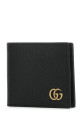 Black leather GG Marmont wallet Black GUCCI (428726DJ20T)