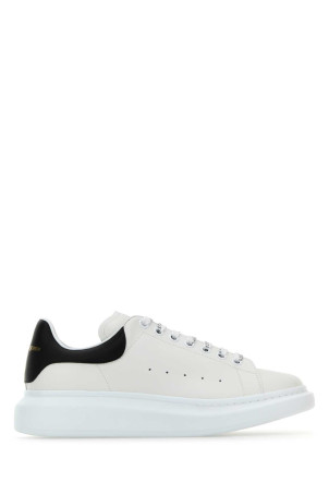 White leather sneakers with black leather heel ALEXANDER MCQUEEN (553680WIAIG)
