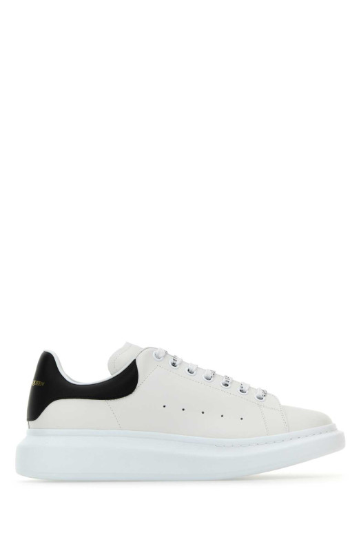White leather sneakers with black leather heel ALEXANDER MCQUEEN (553680WIAIG)