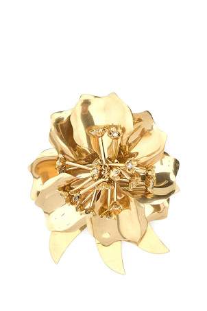 Gold metal brooch MIU MIU (5IS1292IEU)