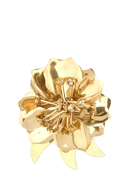 Gold metal brooch MIU MIU (5IS1292IEU)