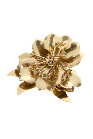 Gold metal brooch MIU MIU (5IS1292IEU)