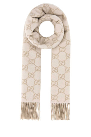 Embroidered cashmere reversible scarf GUCCI (8123173GAC0)