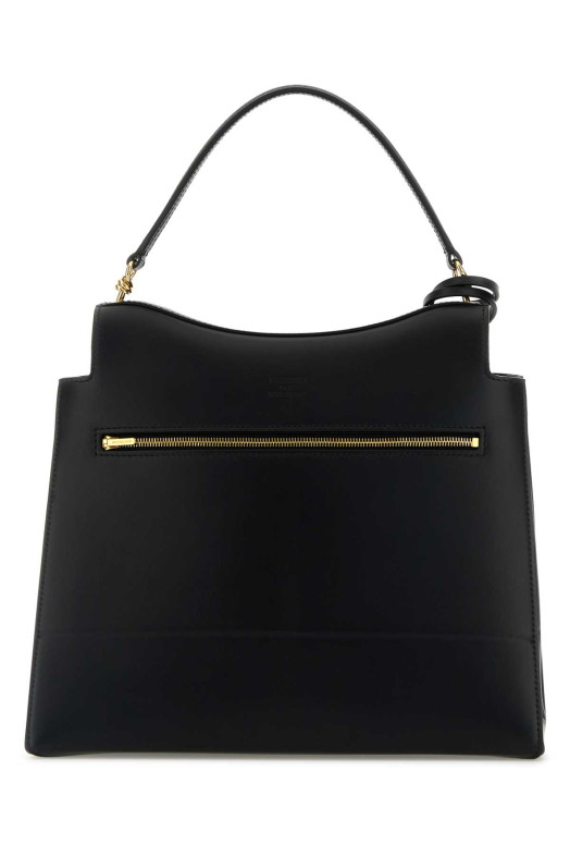 Черная кожаная сумка Nano среднего размера Черная BALENCIAGA (8292932ABTZ)