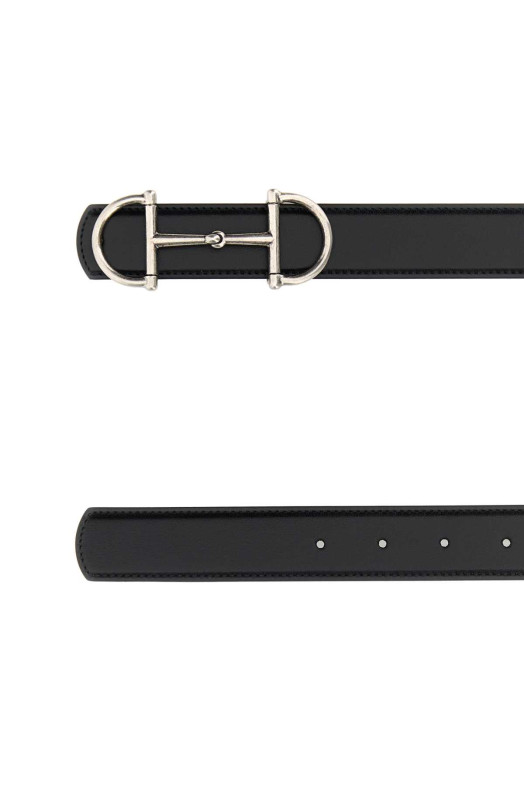 Black leather reversible belt GUCCI (8472730YATC)