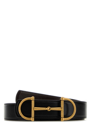 Black leather reversible belt GUCCI (847273AAFRD)