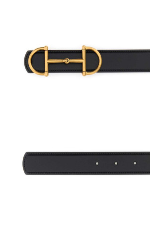 Black leather reversible belt GUCCI (847273AAFRD)