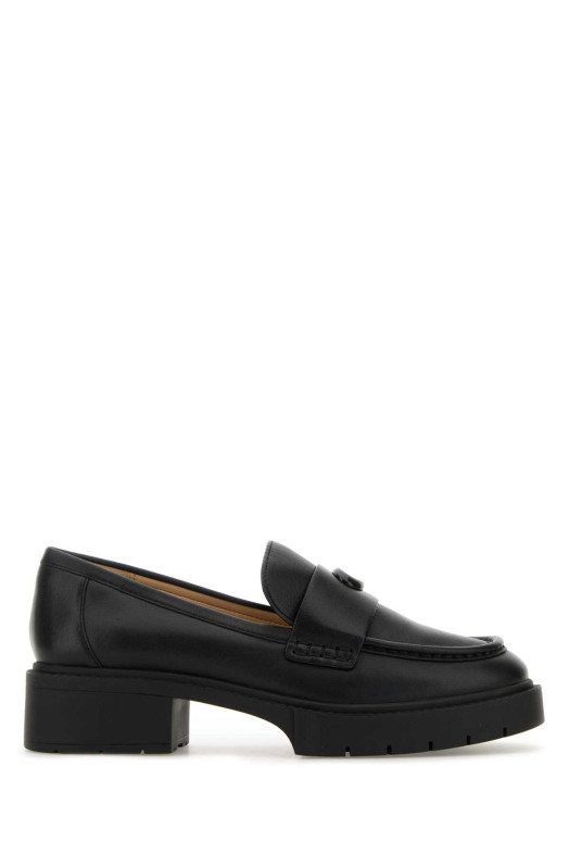 Black leather Leah loafers Black COACH NEW YORK (CB990)
