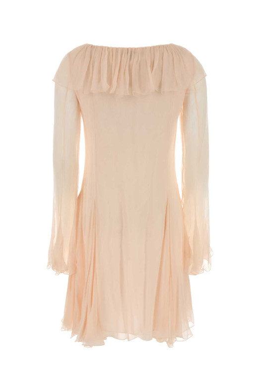Pastel pink silk mini dress CHLOE (CH25WRO19001)