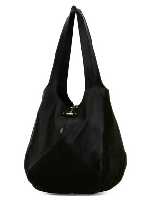 Black suede and leather Balloon shopping bag CHLOE (CH25WS642Q51)