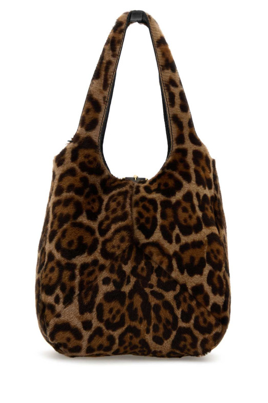 Сумка-бакет из телячьей кожи с принтом, серая CHLOE (CH25WS644Q20) CHLOÉ