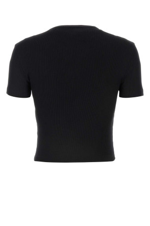 Black stretch cotton t-shirt FENDI (FS8110ANQM)