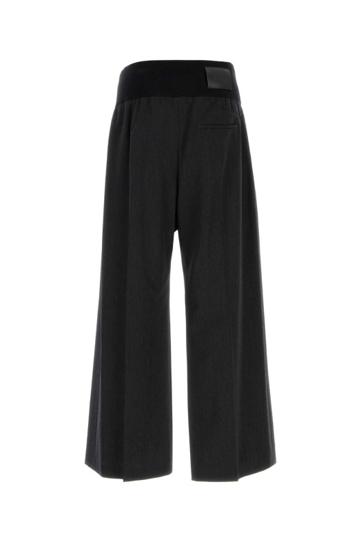 Charcoal wool wide-leg pant Gray LOEWE (H526Y04WIT)