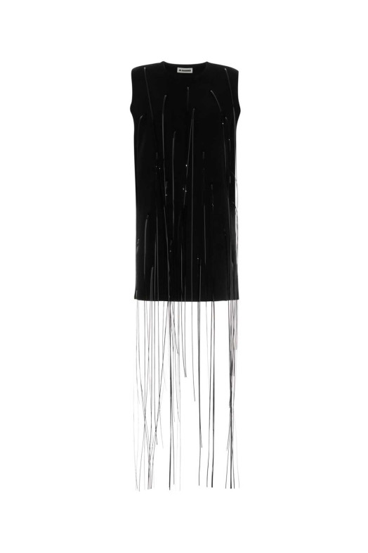 Black velvet mini dress JIL SANDER (J03CT0559J18356)
