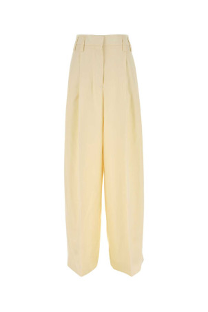 Cream viscose blend wide-leg pant JIL SANDER (J03KA0292J65005)