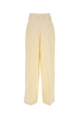 Cream viscose blend wide-leg pant JIL SANDER (J03KA0292J65005)